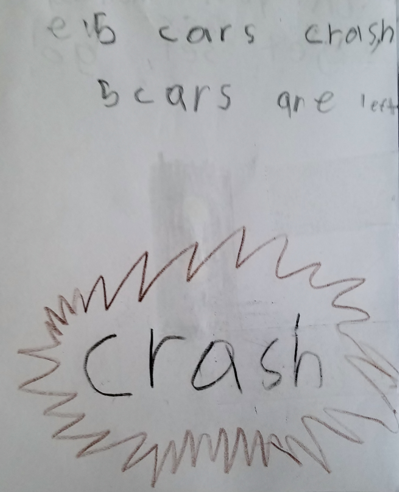 Five cars crash. Five cars are left. *crash*